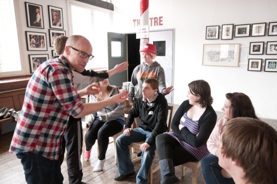 SATTF actor Richard Neale working with Yate Academy students 